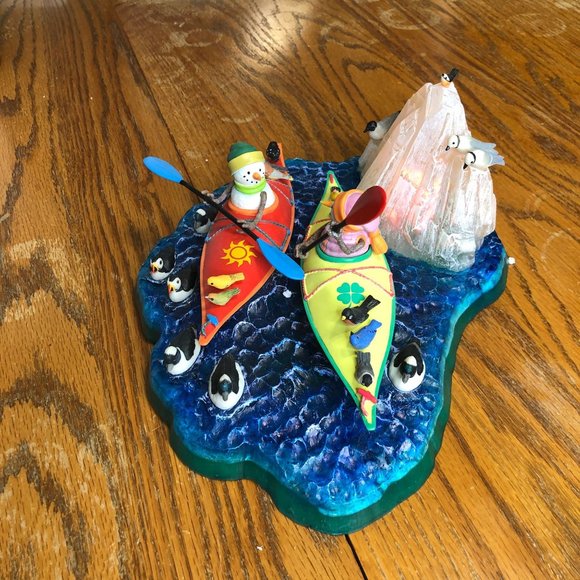 Lenox Kayaking with Friends Snowman Collection Birds Lynn Bywaters Figurine Ligh - Picture 11 of 16
